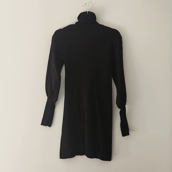 Zara Puff Sleeve Turtle Neck Dress - Picture 2 of 3